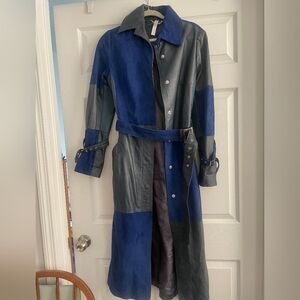 Stylish Women's Patchwork Trench Coat